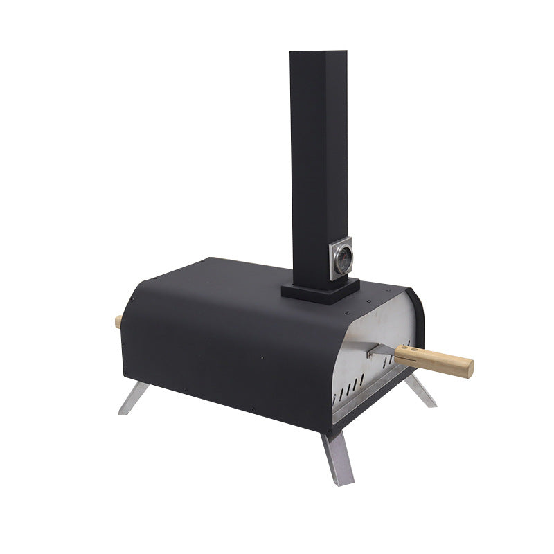 Pizza oven with thermometer