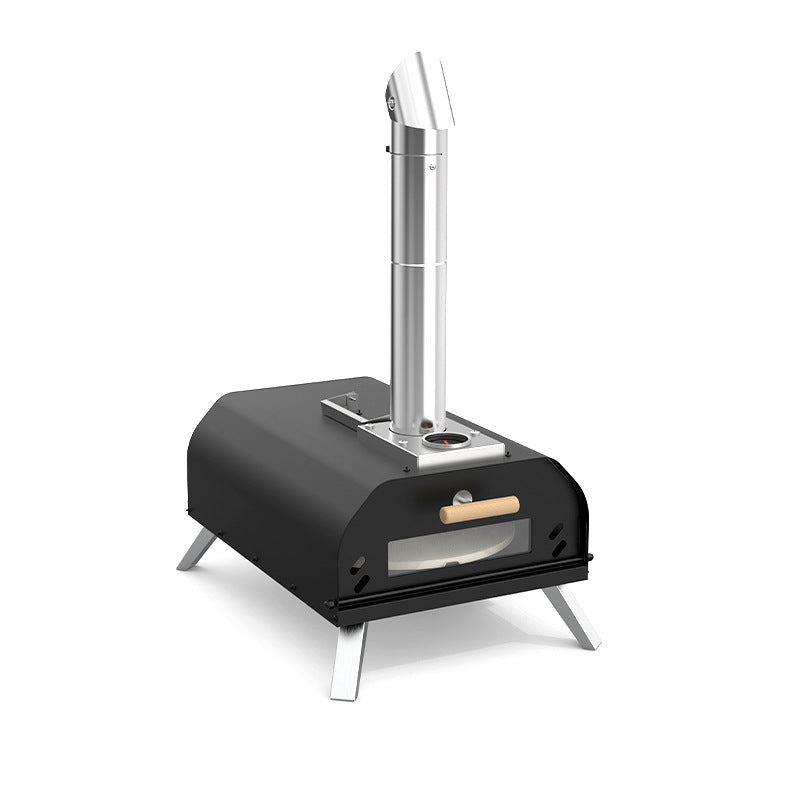 Enamel coated Wood Charcoal Fired BBQ Oven